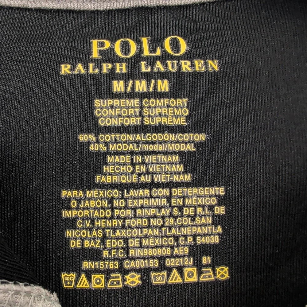 Polo Ralph Lauren Hoodie Mens Medium Gray‎ Supreme Comfort Lightweight Pullover